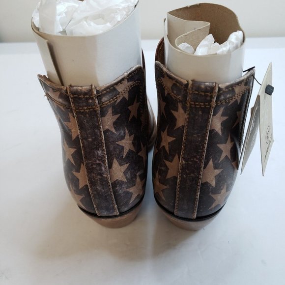 Ariat Womens Old Patriot Dixon Western Ankle Boot Size 5.5 Medium Leather Flag - Picture 7 of 15